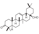 oleanoic aldehydeの化学構造式